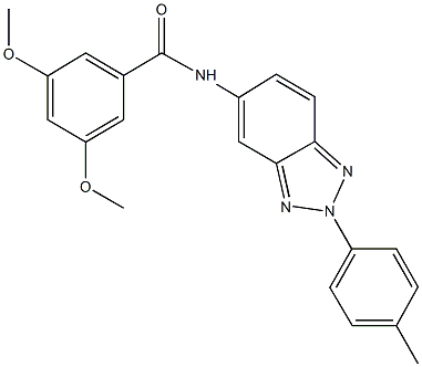 3,5-dimethoxy-N-[2-(4-methylphenyl)-2H-1,2,3-benzotriazol-5-yl]benzamide 구조식 이미지