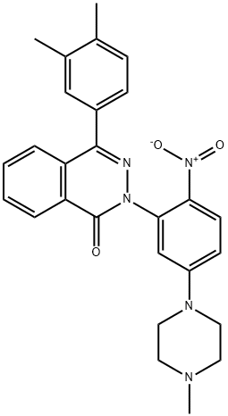 4-(3,4-dimethylphenyl)-2-[2-nitro-5-(4-methyl-1-piperazinyl)phenyl]-1(2H)-phthalazinone Structure