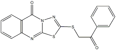 2-[(2-oxo-2-phenylethyl)sulfanyl]-5H-[1,3,4]thiadiazolo[2,3-b]quinazolin-5-one Structure