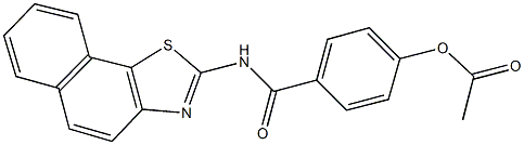4-[(naphtho[2,1-d][1,3]thiazol-2-ylamino)carbonyl]phenyl acetate Structure
