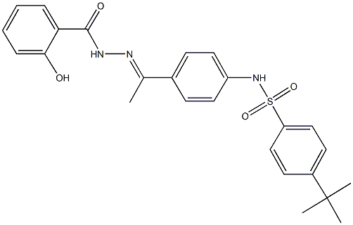 4-tert-butyl-N-{4-[N-(2-hydroxybenzoyl)ethanehydrazonoyl]phenyl}benzenesulfonamide Structure