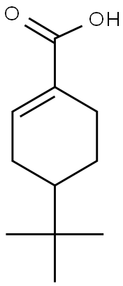 4-tert-butyl-1-cyclohexene-1-carboxylic acid 구조식 이미지