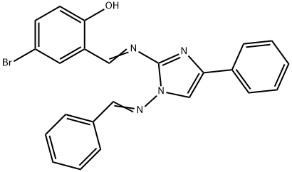 2-({[1-(benzylideneamino)-4-phenyl-1H-imidazol-2-yl]imino}methyl)-4-bromophenol 구조식 이미지