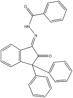 N'-(2-oxo-3,3-diphenyl-2,3-dihydro-1H-inden-1-ylidene)benzohydrazide 구조식 이미지