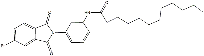 N-[3-(5-bromo-1,3-dioxo-1,3-dihydro-2H-isoindol-2-yl)phenyl]dodecanamide Structure