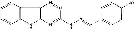 4-bromobenzaldehyde 5H-[1,2,4]triazino[5,6-b]indol-3-ylhydrazone Structure