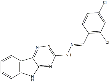 2,4-dichlorobenzaldehyde 5H-[1,2,4]triazino[5,6-b]indol-3-ylhydrazone 구조식 이미지