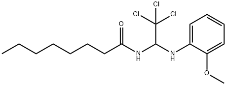 N-[2,2,2-trichloro-1-(2-methoxyanilino)ethyl]octanamide Structure