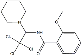 2-methoxy-N-[2,2,2-trichloro-1-(1-piperidinyl)ethyl]benzamide 구조식 이미지