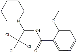 2-methoxy-N-[2,2,2-trichloro-1-(1-piperidinyl)ethyl]benzamide Structure