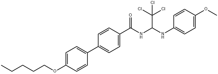 4'-(pentyloxy)-N-[2,2,2-trichloro-1-(4-methoxyanilino)ethyl][1,1'-biphenyl]-4-carboxamide 구조식 이미지
