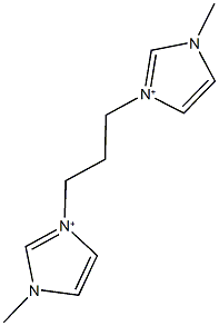 1-methyl-3-[3-(1-methyl-1H-imidazol-3-ium-3-yl)propyl]-1H-imidazol-3-ium Structure