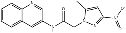 2-{3-nitro-5-methyl-1H-pyrazol-1-yl}-N-(3-quinolinyl)acetamide 구조식 이미지