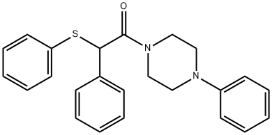 1-phenyl-4-[phenyl(phenylsulfanyl)acetyl]piperazine 구조식 이미지