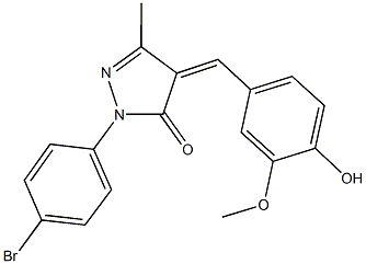 2-(4-bromophenyl)-4-(4-hydroxy-3-methoxybenzylidene)-5-methyl-2,4-dihydro-3H-pyrazol-3-one 구조식 이미지