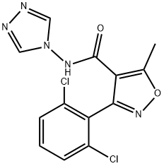 3-(2,6-dichlorophenyl)-5-methyl-N-(4H-1,2,4-triazol-4-yl)-4-isoxazolecarboxamide 구조식 이미지