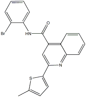 N-(2-bromophenyl)-2-(5-methyl-2-thienyl)-4-quinolinecarboxamide Structure