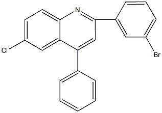 2-(3-bromophenyl)-6-chloro-4-phenylquinoline 구조식 이미지