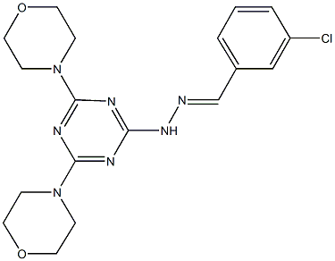 3-chlorobenzaldehyde [4,6-di(4-morpholinyl)-1,3,5-triazin-2-yl]hydrazone 구조식 이미지