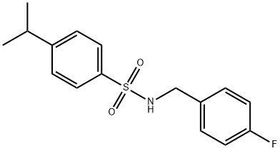 N-(4-fluorobenzyl)-4-isopropylbenzenesulfonamide 구조식 이미지