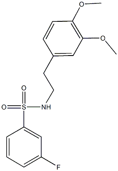 N-[2-(3,4-dimethoxyphenyl)ethyl]-3-fluorobenzenesulfonamide 구조식 이미지