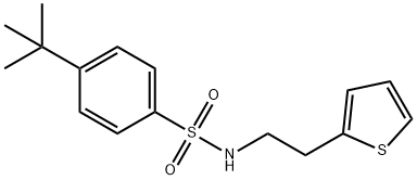 4-tert-butyl-N-[2-(2-thienyl)ethyl]benzenesulfonamide 구조식 이미지