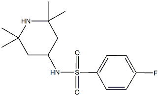 4-fluoro-N-(2,2,6,6-tetramethyl-4-piperidinyl)benzenesulfonamide 구조식 이미지