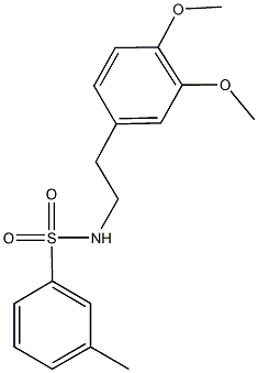 N-[2-(3,4-dimethoxyphenyl)ethyl]-3-methylbenzenesulfonamide 구조식 이미지