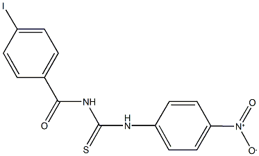 N-{4-nitrophenyl}-N'-(4-iodobenzoyl)thiourea 구조식 이미지