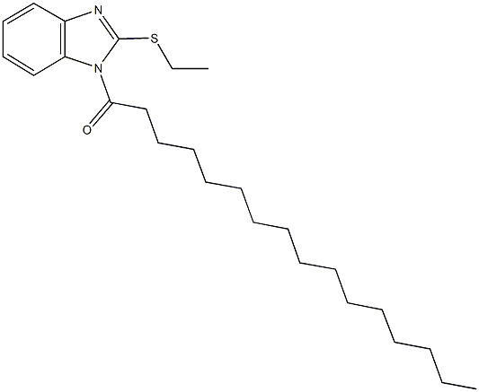 2-(ethylsulfanyl)-1-palmitoyl-1H-benzimidazole 구조식 이미지