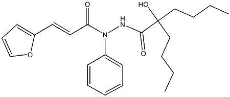 2-butyl-N'-[3-(2-furyl)acryloyl]-2-hydroxy-N'-phenylhexanohydrazide Structure