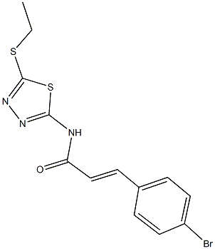 3-(4-bromophenyl)-N-[5-(ethylsulfanyl)-1,3,4-thiadiazol-2-yl]acrylamide 구조식 이미지