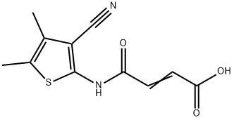 4-[(3-cyano-4,5-dimethyl-2-thienyl)amino]-4-oxo-2-butenoic acid 구조식 이미지