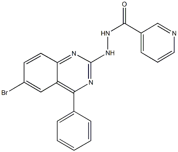 N'-(6-bromo-4-phenylquinazolin-2-yl)pyridine-3-carbohydrazide Structure