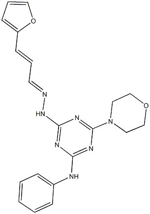 3-(2-furyl)acrylaldehyde [4-anilino-6-(4-morpholinyl)-1,3,5-triazin-2-yl]hydrazone 구조식 이미지