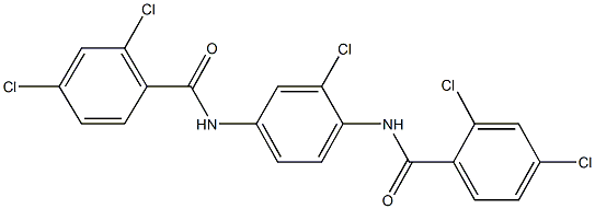 2,4-dichloro-N-{2-chloro-4-[(2,4-dichlorobenzoyl)amino]phenyl}benzamide 구조식 이미지