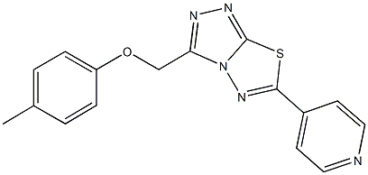 4-methylphenyl [6-(4-pyridinyl)[1,2,4]triazolo[3,4-b][1,3,4]thiadiazol-3-yl]methyl ether 구조식 이미지
