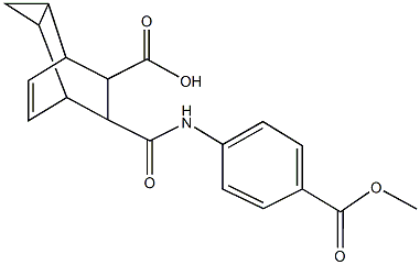 7-{[4-(methoxycarbonyl)anilino]carbonyl}tricyclo[3.2.2.0~2,4~]non-8-ene-6-carboxylic acid Structure