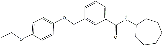 N-cycloheptyl-3-[(4-ethoxyphenoxy)methyl]benzamide 구조식 이미지