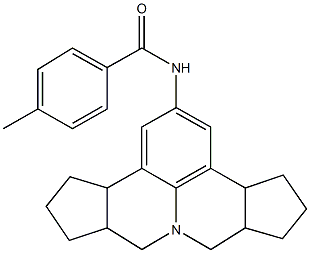 N-(3b,4,5,6,6a,7,9,9a,10,11,12,12a-dodecahydrocyclopenta[c]cyclopenta[4,5]pyrido[3,2,1-ij]quinolin-2-yl)-4-methylbenzamide Structure