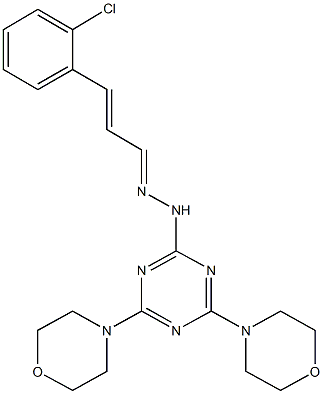 3-(2-chlorophenyl)acrylaldehyde [4,6-di(4-morpholinyl)-1,3,5-triazin-2-yl]hydrazone Structure
