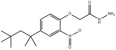 2-[2-nitro-4-(1,1,3,3-tetramethylbutyl)phenoxy]acetohydrazide 구조식 이미지