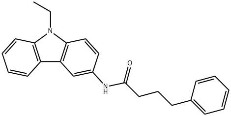 N-(9-ethyl-9H-carbazol-3-yl)-4-phenylbutanamide 구조식 이미지