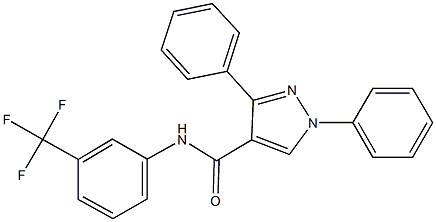 1,3-diphenyl-N-[3-(trifluoromethyl)phenyl]-1H-pyrazole-4-carboxamide Structure