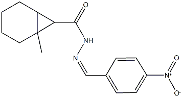 N'-{4-nitrobenzylidene}-1-methylbicyclo[4.1.0]heptane-7-carbohydrazide Structure