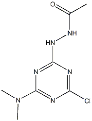 N'-[4-chloro-6-(dimethylamino)-1,3,5-triazin-2-yl]acetohydrazide 구조식 이미지