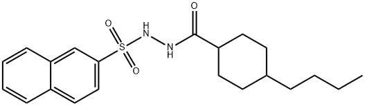 N'-[(4-butylcyclohexyl)carbonyl]-2-naphthalenesulfonohydrazide 구조식 이미지