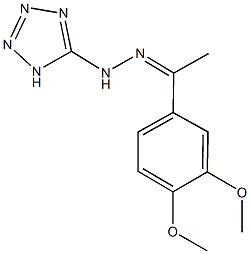 1-(3,4-dimethoxyphenyl)ethanone 1H-tetraazol-5-ylhydrazone Structure