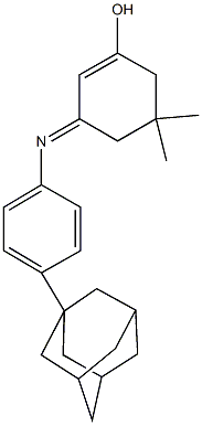 3-{[4-(1-adamantyl)phenyl]imino}-5,5-dimethyl-1-cyclohexen-1-ol 구조식 이미지