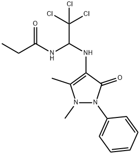 N-{2,2,2-trichloro-1-[(1,5-dimethyl-3-oxo-2-phenyl-2,3-dihydro-1H-pyrazol-4-yl)amino]ethyl}propanamide Structure